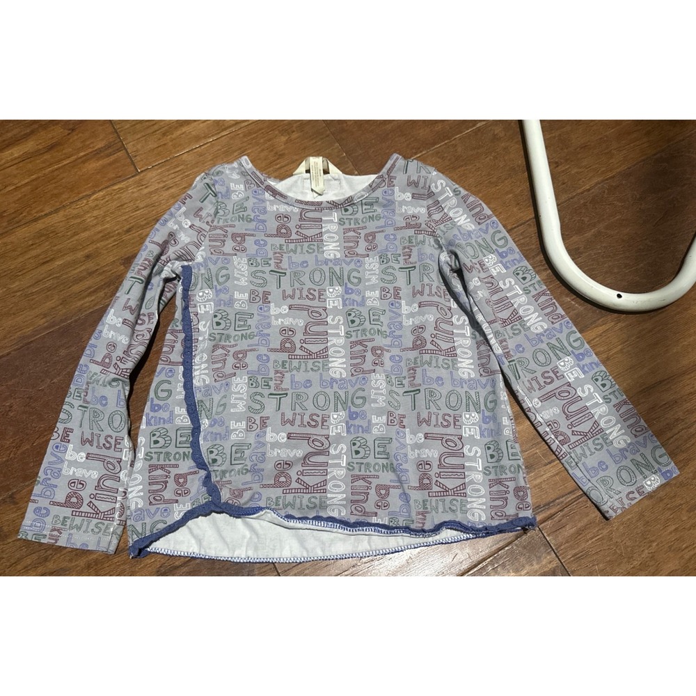 Matilda Jane Girls Long Sleeve Graphic Shirt Be Strong Be Wise Be Brave size 6